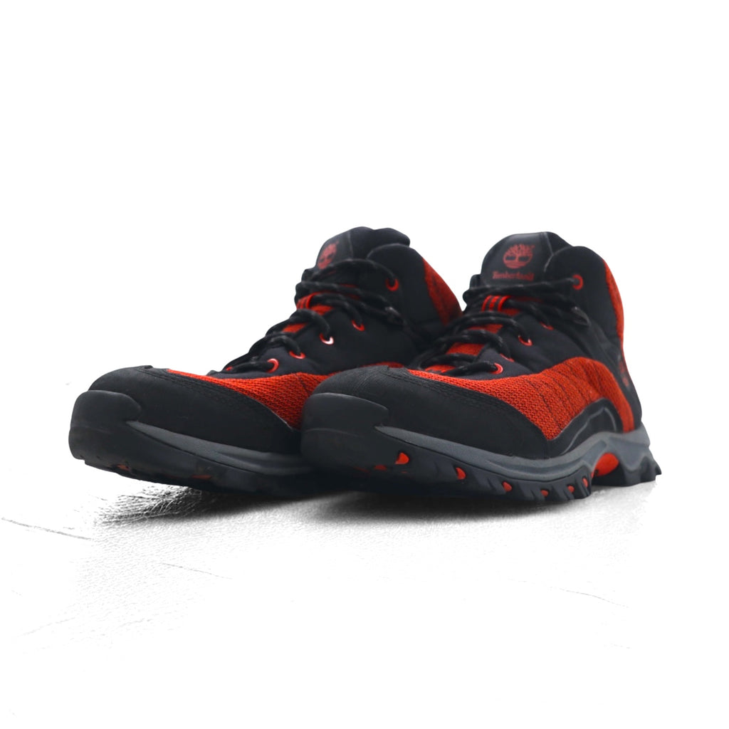 Timberland トレッキングブーツ 26cm ブラック レッド 防水 9721 PIPER TRAIL Mid Leather and Fabric Waterproof