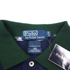 Polo by Ralph Lauren 90年代 ビッグポニー刺繍 ポロシャツ L ネイビー コットン 鹿の子 CUSTOM FIT CLASSICS 未使用品