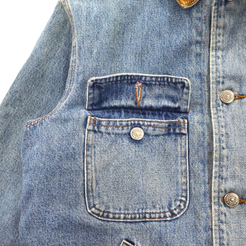 Polo Ralph Lauren 80年代 USA製 デニムジャケット Gジャン XL インディゴ 襟コーデュロイ 白タグ