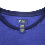 POLO RALPH LAUREN Thermal Long Sleeve T-Shirt Long Tee 2XL Blue Cotton Embroidered Emblem Logo