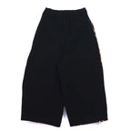 JUNYA WATANABE COMME des GARCONS Wide-legged Easy Pants XS Black Rayon Wool Floral Pattern JD-P011 Made in Japan