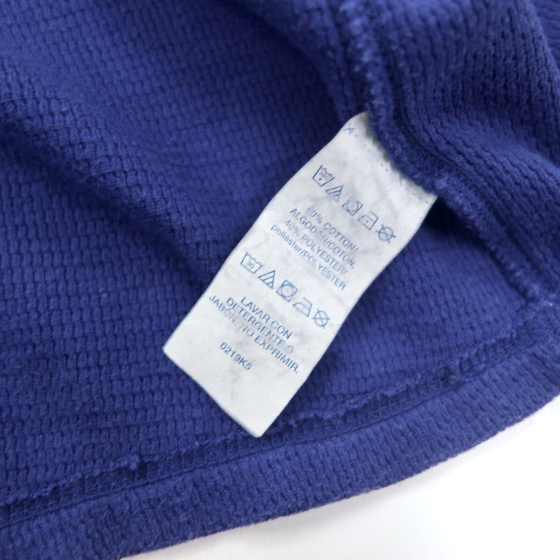 POLO RALPH LAUREN Thermal Long Sleeve T-Shirt Long Tee 2XL Blue Cotton Embroidered Emblem Logo