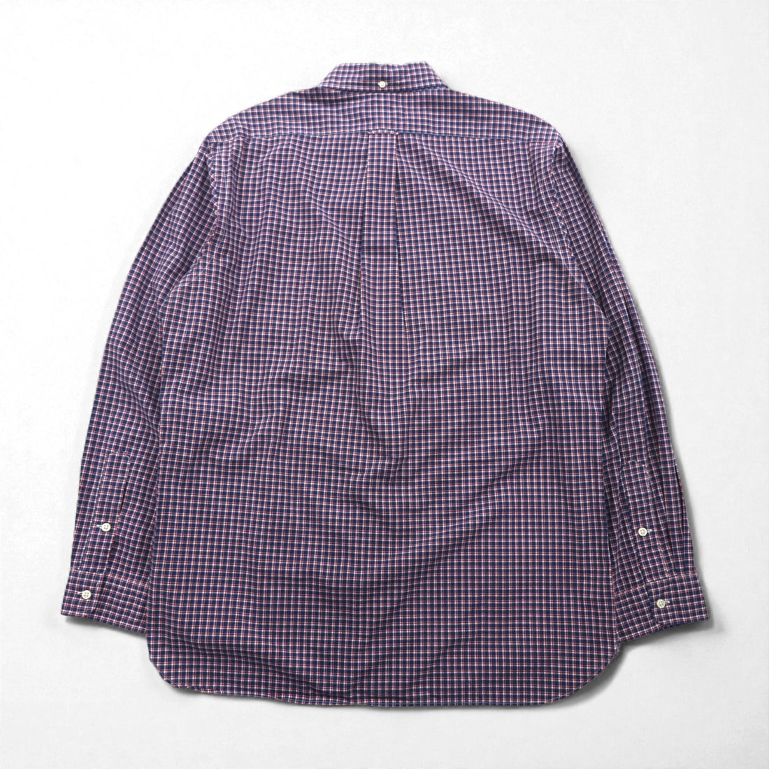 Ralph Lauren ボタンダウン シャツ XL ネイビー チェック SLIM FIT スモールポニー刺繡