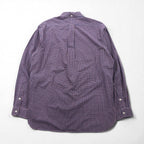 Ralph Lauren ボタンダウン シャツ XL ネイビー チェック SLIM FIT スモールポニー刺繡