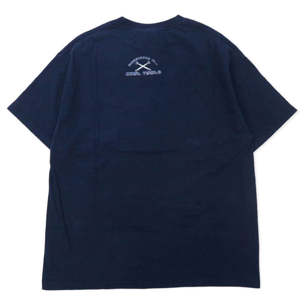 LOONEY TUNES COLLECTION Character Print T-Shirt XL Navy Cotton Dazumanian Devil COOL TOOLS Made in Mexico