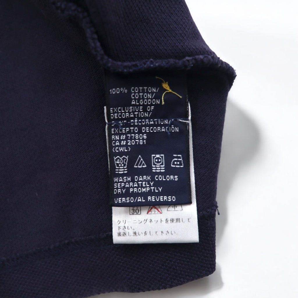 TOMMY HILFIGER ラガーシャツ L イエロー ネイビー ストライプ コットン