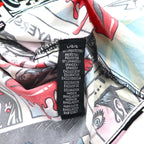 OH SNAP BY DRILL CLOTHING Co. アメコミ 半袖 シャツ L マルチカラー 総柄 ポップアート ストレッチ