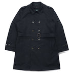 LAUREN RALPH LAUREN Trench Coat XL Black Removable Quilted Liner with Belt Water Repellent