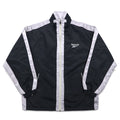 Reebok 90s Nylon Jacket Track Jacket Jersey L Black Grey Logo Embroidery