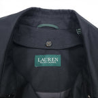 LAUREN RALPH LAUREN Trench Coat XL Black Removable Quilted Liner with Belt Water Repellent