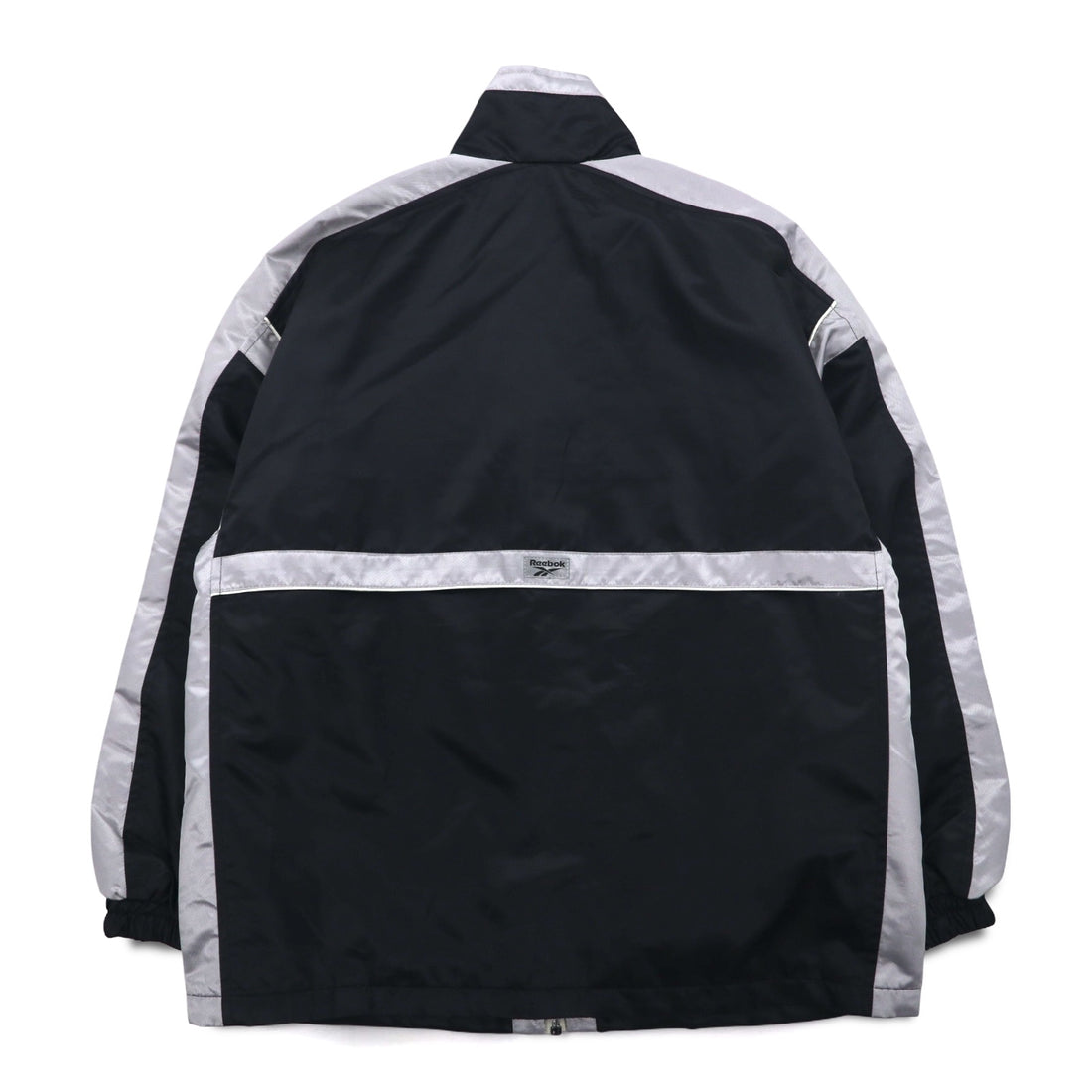 Reebok 90s Nylon Jacket Track Jacket Jersey L Black Grey Logo Embroidery