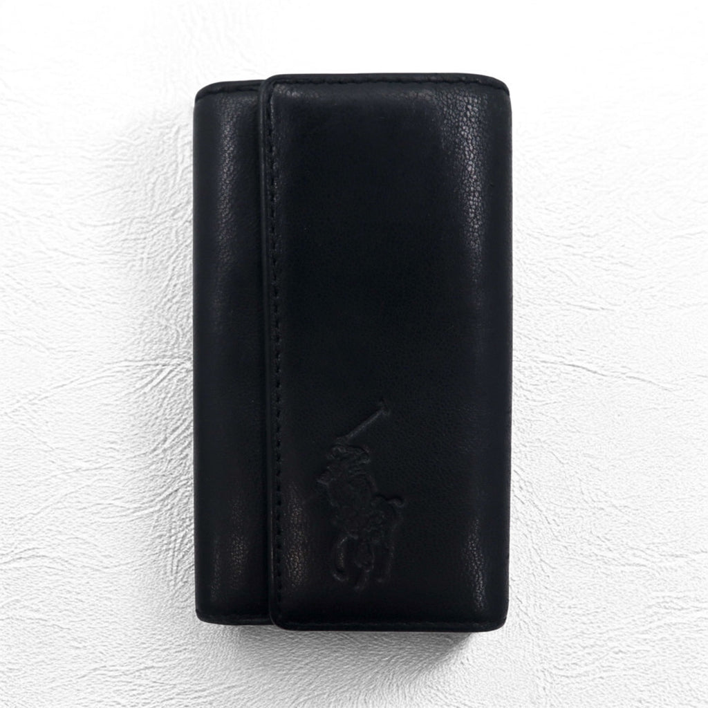 POLO RALPH LAUREN 5連 キーケース ブラック レザー ビッグポニー