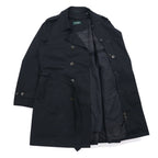 LAUREN RALPH LAUREN Trench Coat XL Black Removable Quilted Liner with Belt Water Repellent
