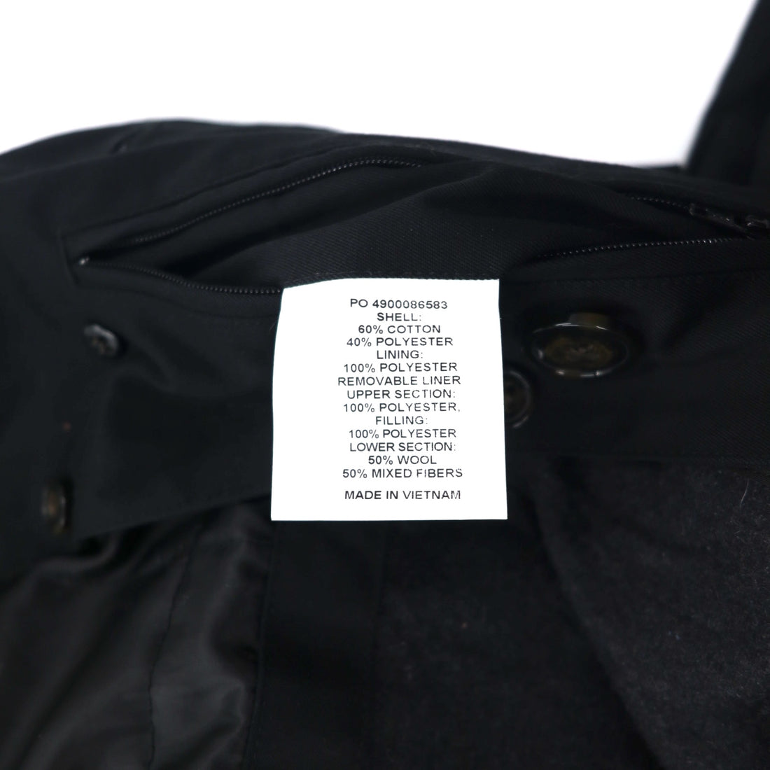 LAUREN RALPH LAUREN Trench Coat XL Black Removable Quilted Liner with Belt Water Repellent