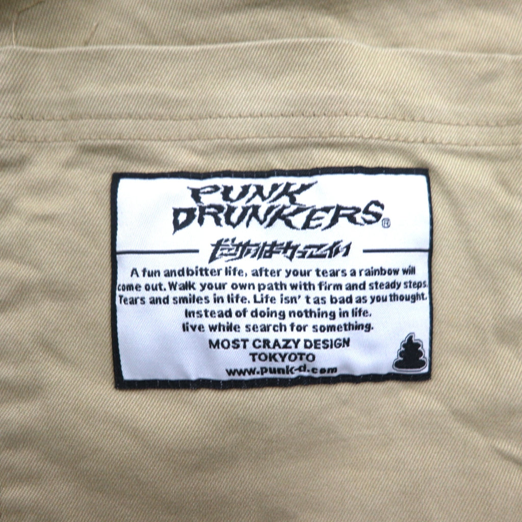 PUNK DRUNKERS 地球つなぎ コンバーチブル オールインワン L ベージュ コットン