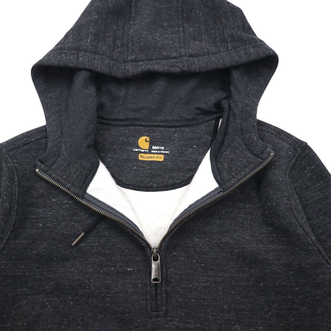 carhartt ハーフジップ パーカー M グレー RELAXED FIT コットン Clarksburg 103240