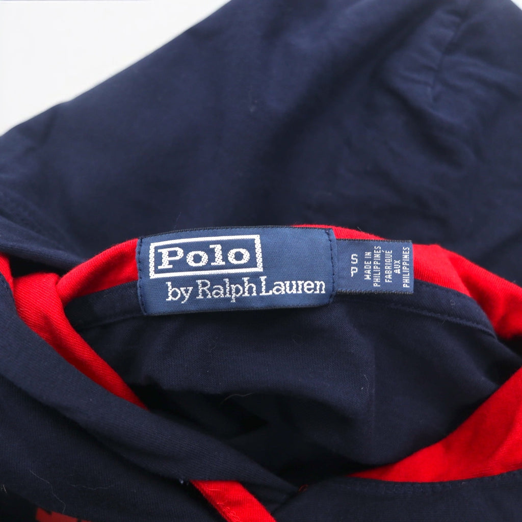 Polo by Ralph Lauren Long Sleeve T-Shirt Hoodie S Navy Sleeve Print POLO USA