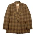 日本然リトテ-古着オンライン-PENDLETON USA製 70年代 ツイード ダブル テーラードジャケット XL ベージュ チェック ウール 白タグ-PENDLETON USA Made 70's Tweed Double Tailored Jacket XL Beige Checked Wool White Tag