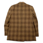 PENDLETON USA made 70s tweed double breasted tailored jacket XL beige check wool white tag