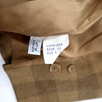 PENDLETON USA made 70s tweed double breasted tailored jacket XL beige check wool white tag