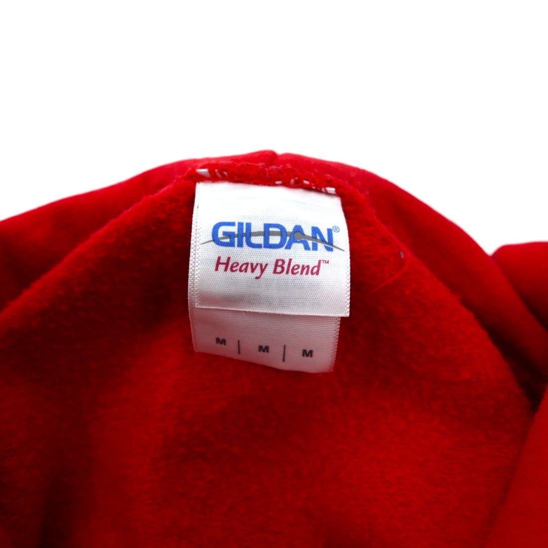 GILDAN Pullover Hoodie M Red Cotton Fleece Lining EAST PATRIOTS OLDHAM