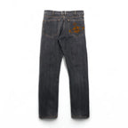 VIVIENNE WESTWOOD MAN Orb Embroidered Denim Pants, Size M, Gray, Cotton, Made in Japan
