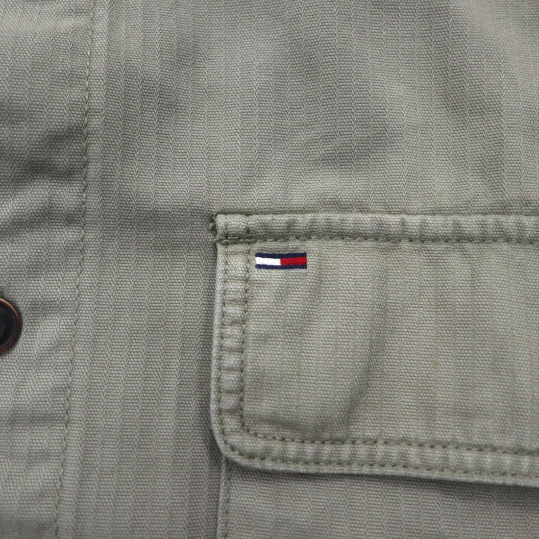 TOMMY JEANS Oversized Fit Work Shirt XL Khaki Cotton OVERSIZED FIT DM0DM4203