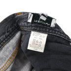 VIVIENNE WESTWOOD MAN Orb Embroidered Denim Pants, Size M, Gray, Cotton, Made in Japan