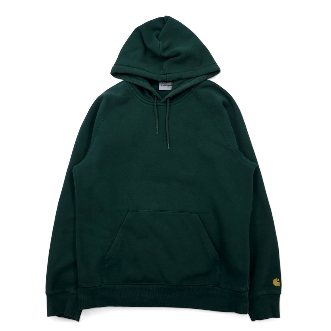 日本然リトテ-古着オンライン-carhartt WIP プルオーバー パーカー M グリーン コットン HOODED CHASE SWEAT 1026384-carhartt WIP Pullover Hoodie M Green Cotton HOODED CHASE SWEAT 1026384