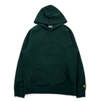 日本然リトテ-古着オンライン-carhartt WIP プルオーバー パーカー M グリーン コットン HOODED CHASE SWEAT 1026384-carhartt WIP Pullover Hoodie M Green Cotton HOODED CHASE SWEAT 1026384