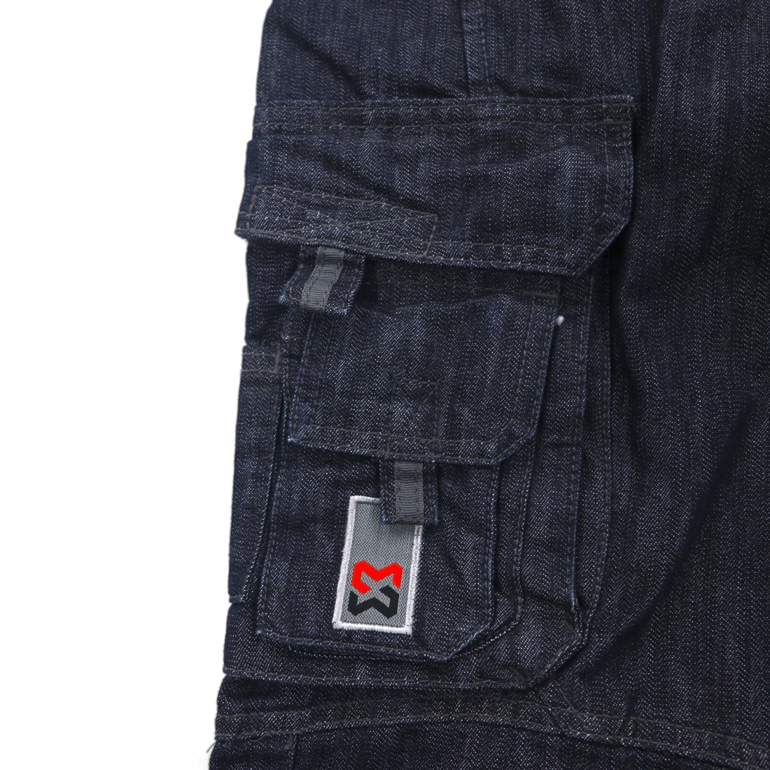 2000s WURTH MODYF Baggy Denim Cargo Pants, Size L, Dark Indigo, Unused
