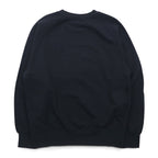 NIKE AIR French Terry Crew Neck Sweatshirt M Black Cotton Swoosh