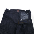 2000s WURTH MODYF Baggy Denim Cargo Pants, Size L, Dark Indigo, Unused