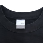 NIKE AIR French Terry Crew Neck Sweatshirt M Black Cotton Swoosh