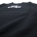 NIKE AIR French Terry Crew Neck Sweatshirt M Black Cotton Swoosh