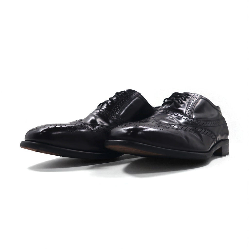 NUNN BUSH 90年代 ウイングチップ フルブローグ ドレスシューズ 26cm ブラウン レザー メダリオン 83299 05