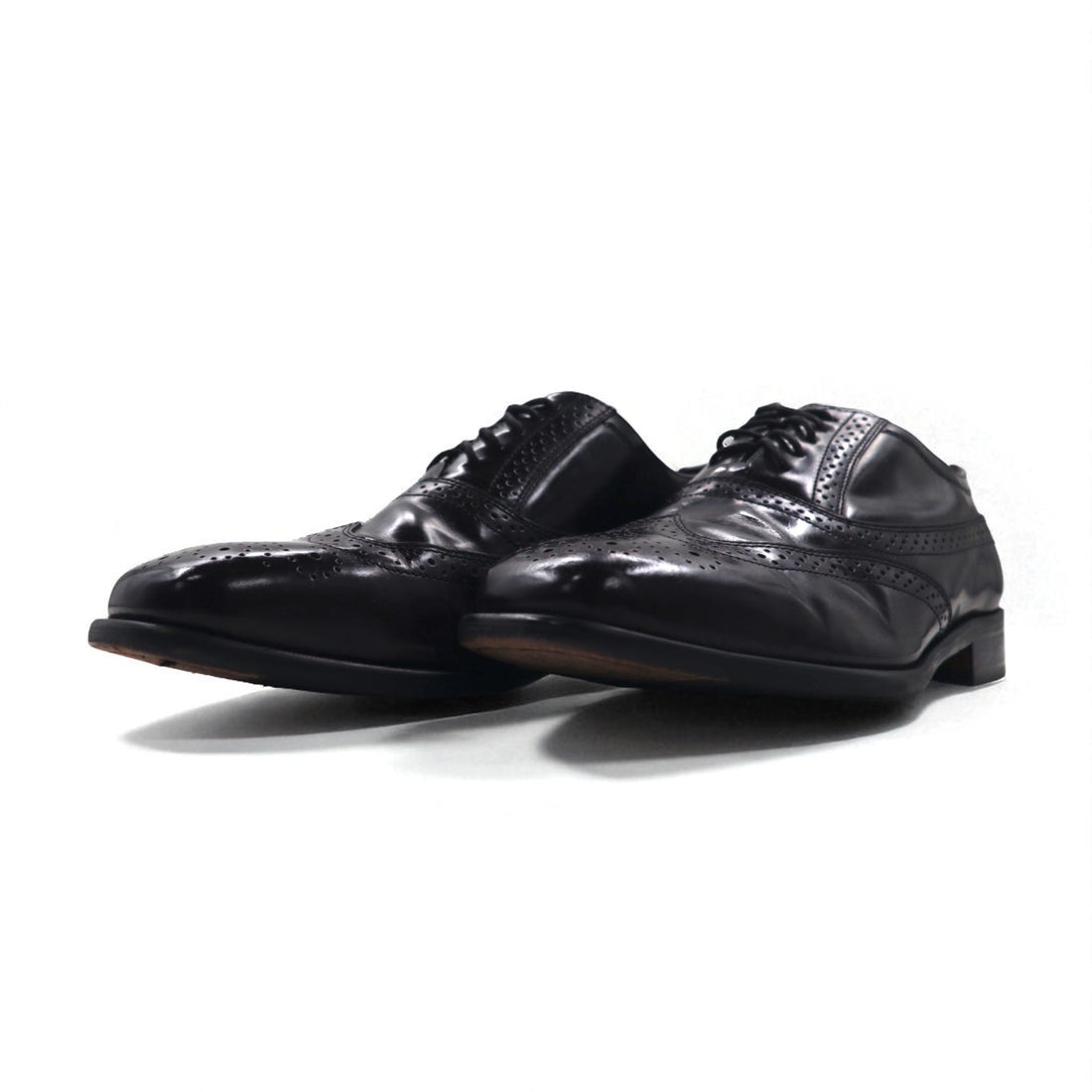 NUNN BUSH 90年代 ウイングチップ フルブローグ ドレスシューズ 26cm ブラウン レザー メダリオン 83299 05