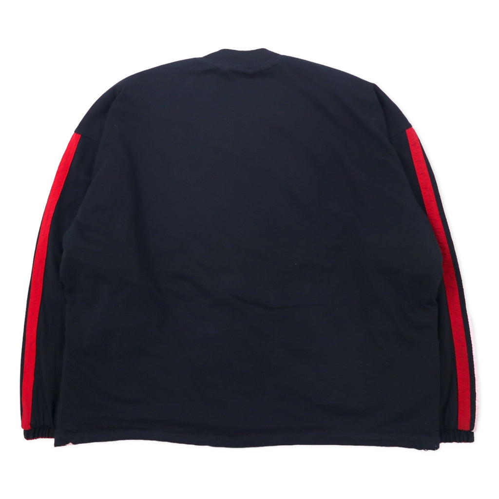STARTER 90年代 リバーシブル ピステ プルオーバー ナイロンジャケット XL ブラック レッド カレッジ NEBRASKA HUSKERS