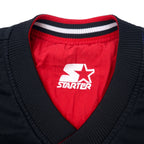 STARTER 90年代 リバーシブル ピステ プルオーバー ナイロンジャケット XL ブラック レッド カレッジ NEBRASKA HUSKERS