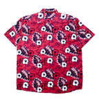 日本然リトテ-古着オンライン-LOWES AUSTRALIA アロハシャツ 2XL ピンク ポリエステル 総柄 ハイビスカス ビッグサイズ-LOWES AUSTRALIA Hawaiian Shirt 2XL Pink Polyester Patterned Hibiscus Big Size