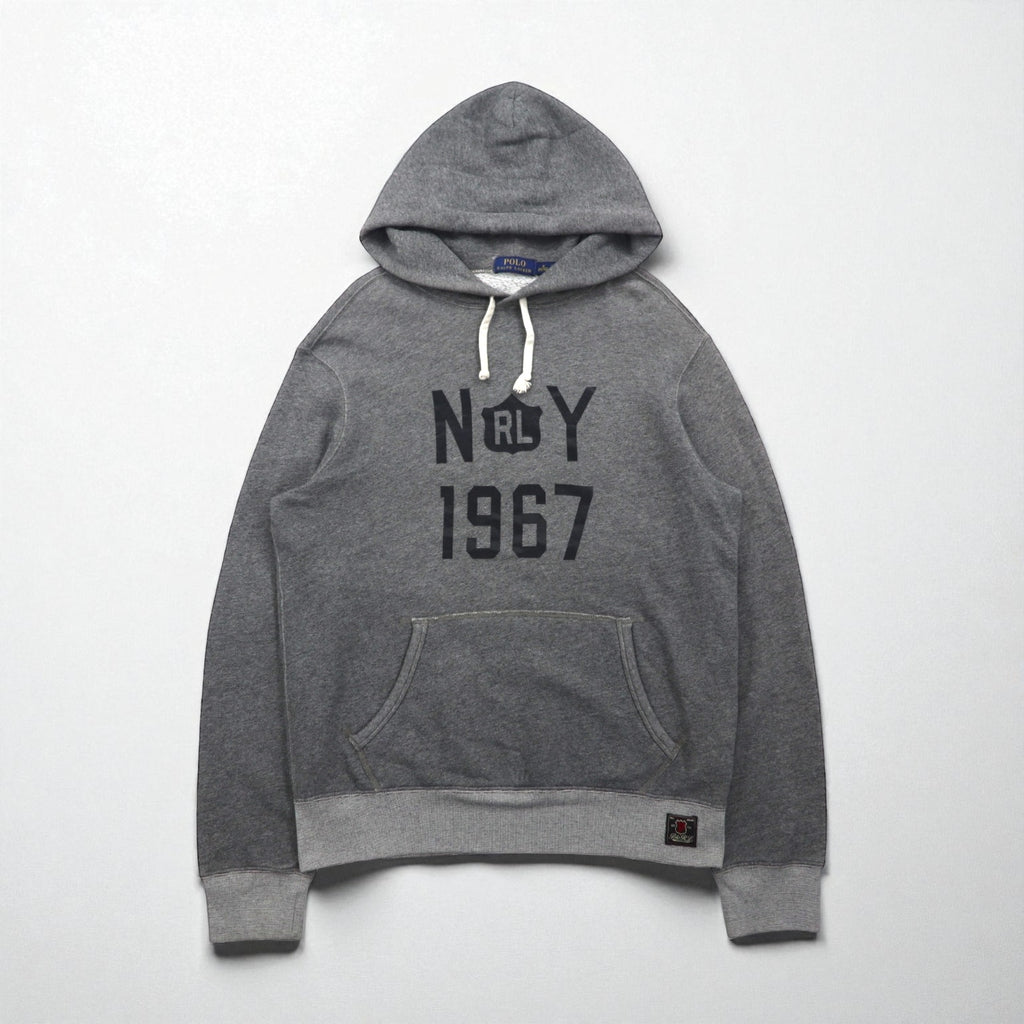 Polo Ralph Lauren プルオーバー パーカー M グレー NY 1967 プリント