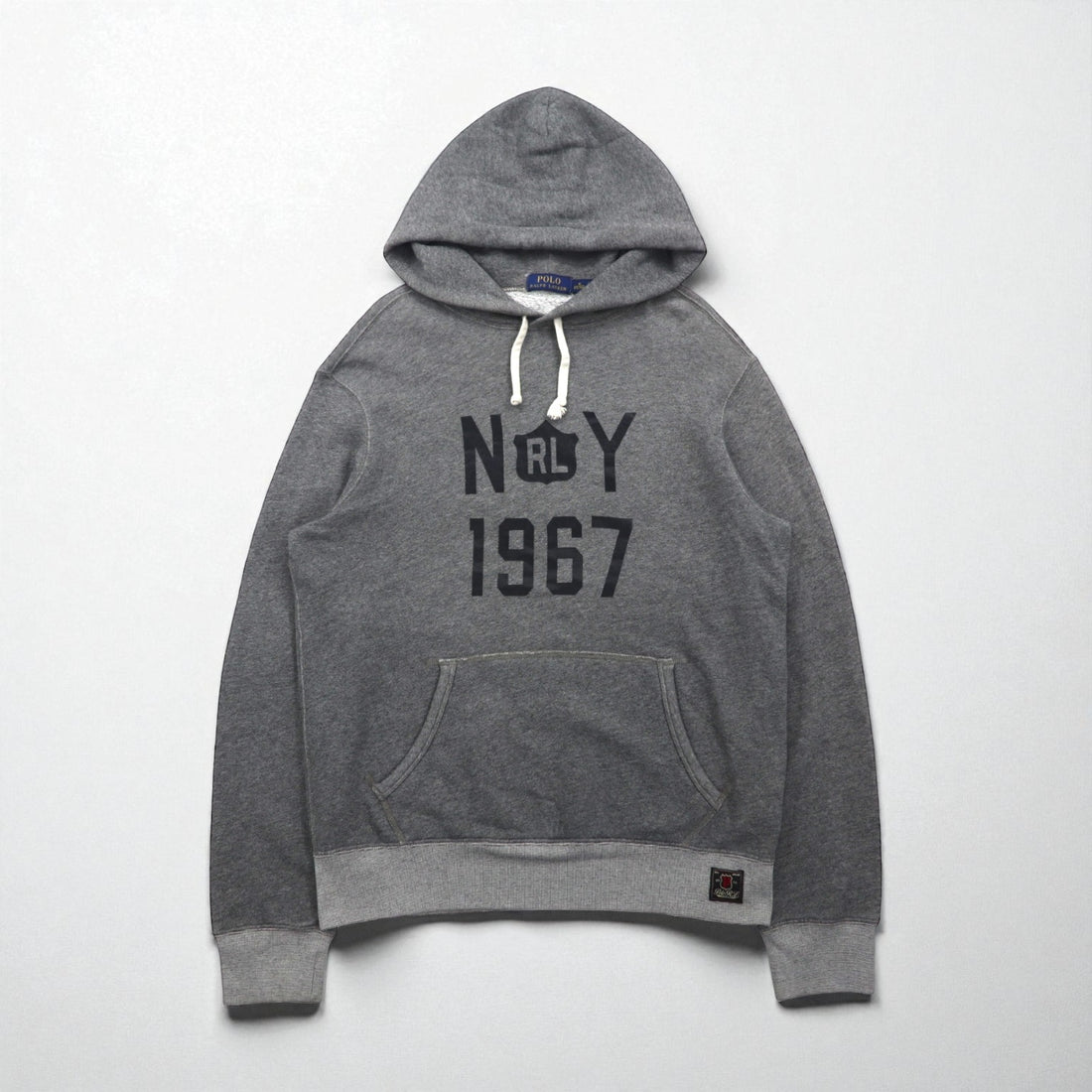 Polo Ralph Lauren プルオーバー パーカー M グレー NY 1967 プリント