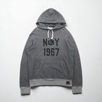 Polo Ralph Lauren プルオーバー パーカー M グレー NY 1967 プリント