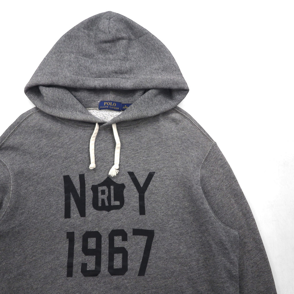 Polo Ralph Lauren プルオーバー パーカー M グレー NY 1967 プリント