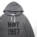 Polo Ralph Lauren プルオーバー パーカー M グレー NY 1967 プリント