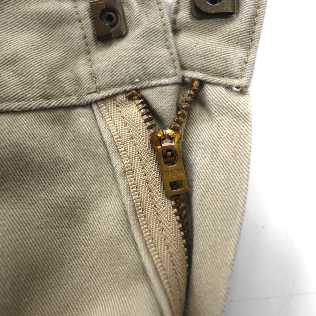 A BATHING APE x Dickies USA-Made Work Chino Pants, Size M, Beige, TALON Zip, 001PT9631915