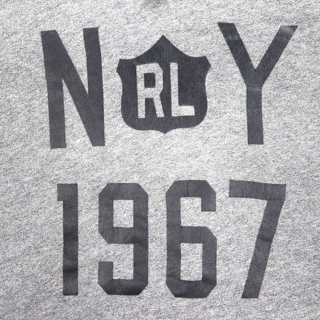 Polo Ralph Lauren プルオーバー パーカー M グレー NY 1967 プリント