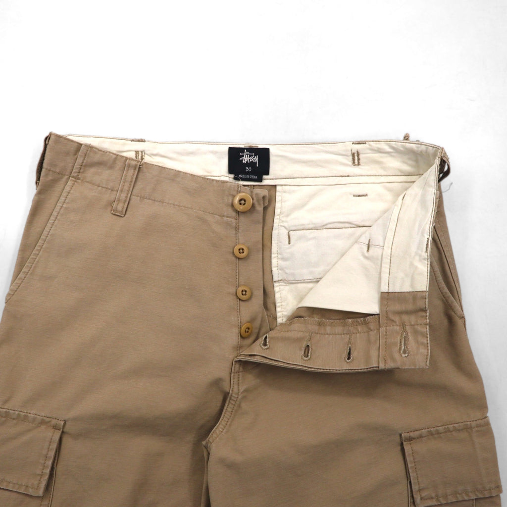STUSSY カーゴ ショートパンツ ハーフパンツ M ベージュ コットン