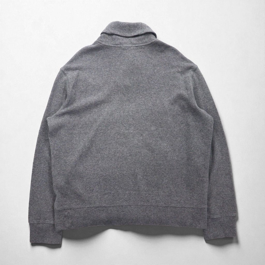 Polo Ralph Lauren Shawl Collar Sweatshirt, XL, Gray Cotton, Small Pony Embroidery