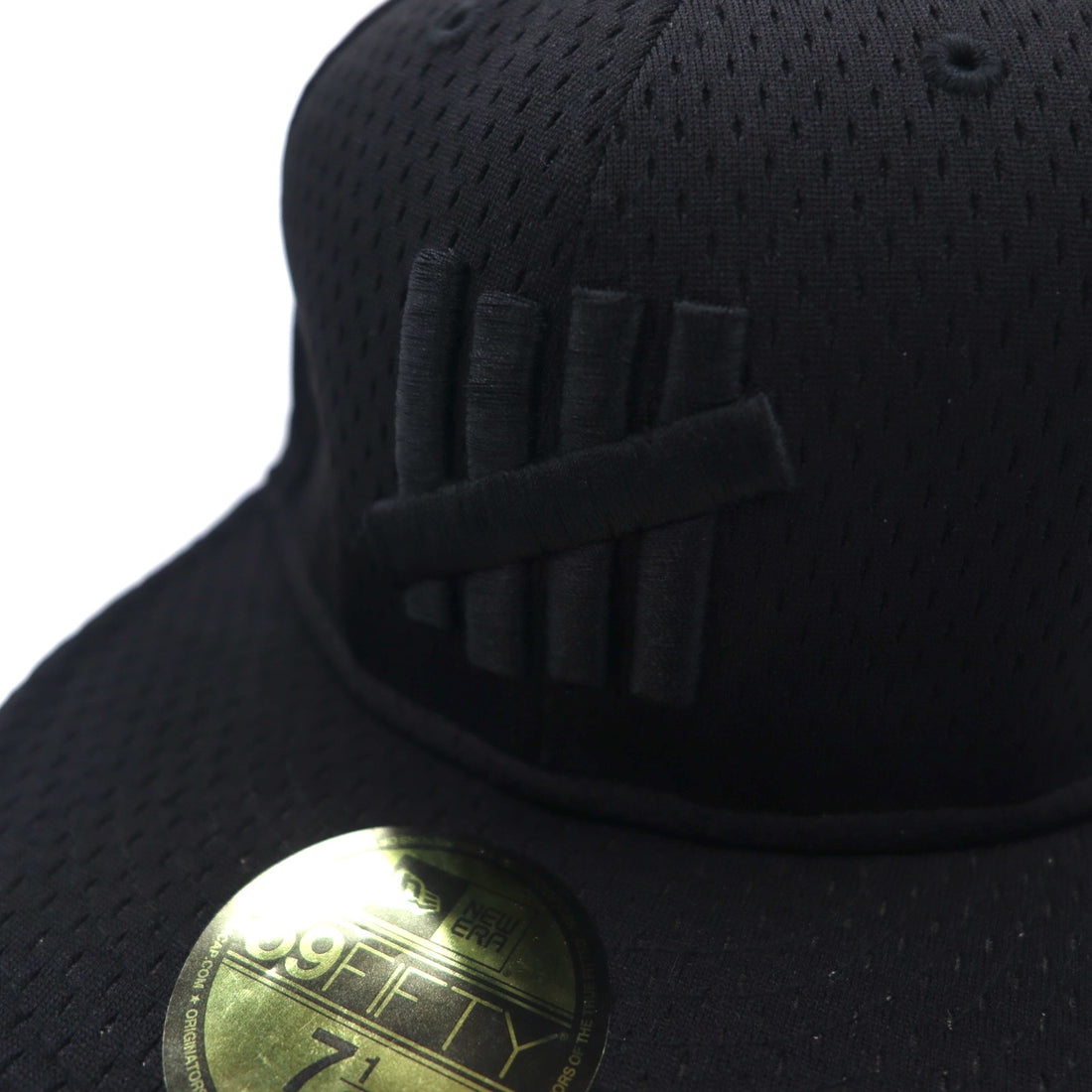 UNDEFEATED × NEWERA Baseball Cap 59.6cm Black Mesh Polyester Logo Embroidery